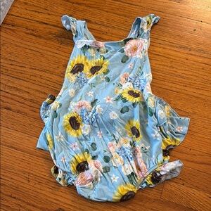 Posh Peanut Sunflower Baby Romper